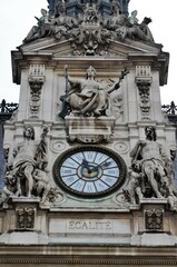 the facade of the city hall of Paris, France