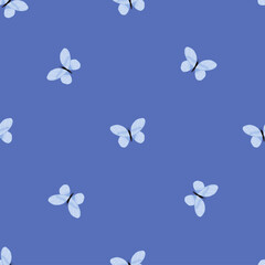 L12122021-03Butterfly pattern seamless in freehand style. Cute insect which fly in a meadow on colorful background. Vector illustration for textile.