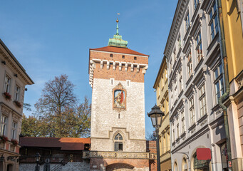 St. Florian's Gate - Krakow, Poland - obrazy, fototapety, plakaty