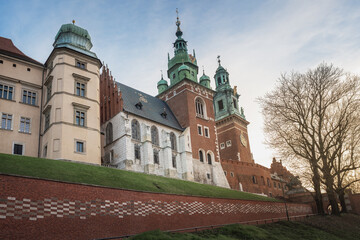 Fototapeta na wymiar Wawel Castle and Wawel Cathedral - Krakow, Poland