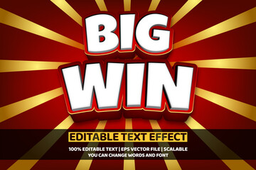 big win editable text effect