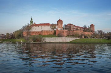 Wawel Castle Skyline and Vistula River - Krakow, Poland