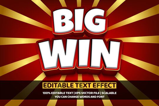 Big Win Editable Text Effect