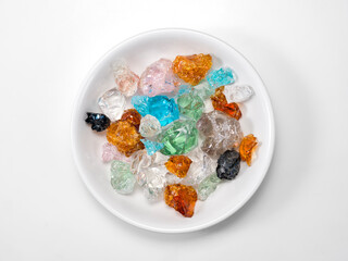 Background with texture of colored glass stones 