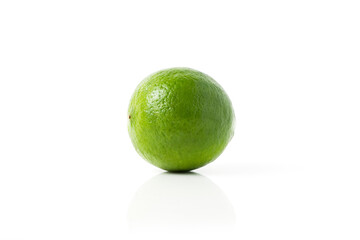 Fresh lime isolated on white background    