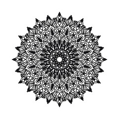 Vector round abstract circle. Mandala style