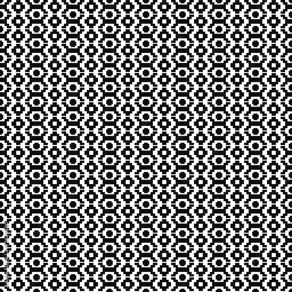 Aufkleber pixel chains are black. vector with seamless chains horizontal position.