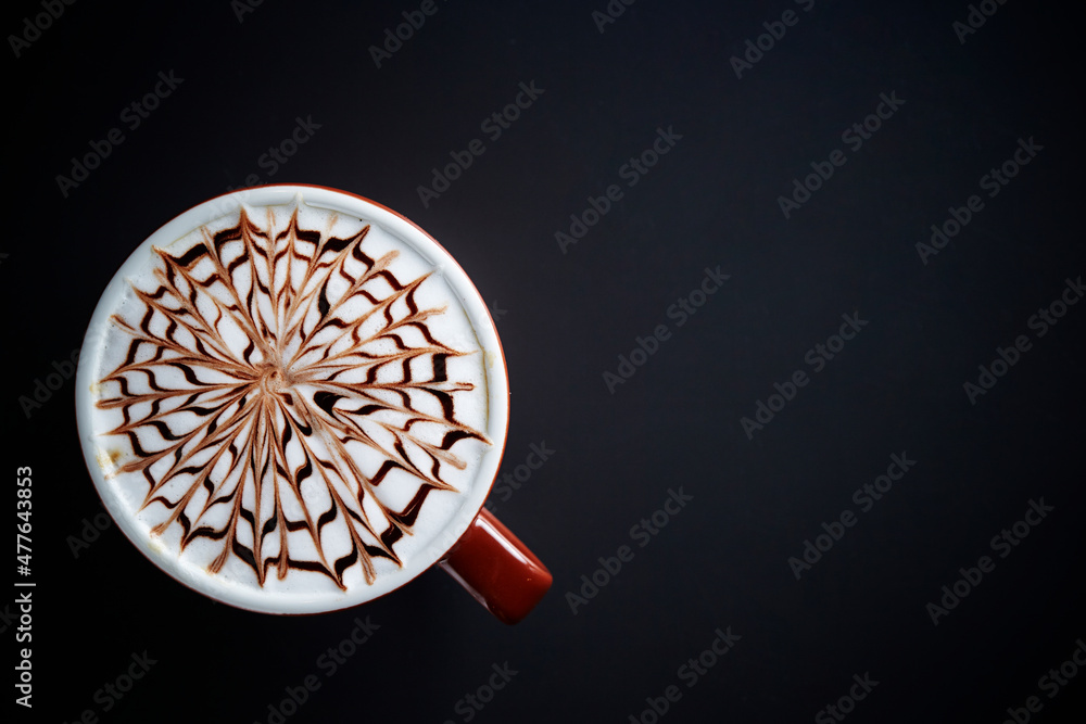 Wall mural latte art in coffee mug