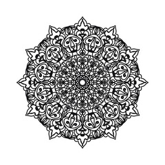 Vector round abstract circle. Mandala style