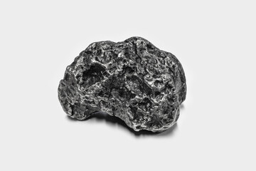 Iron meteorite Campo del Cielo with white background