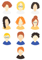 Students, schoolchildren, teenagers, youth. Infographics