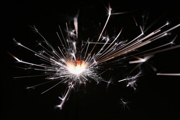 Sparkler. Abstract background for Christmas and Happy New Year 2022