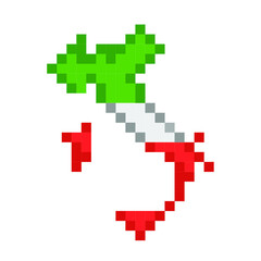 ITALY MAP 8 bit - Vector Fully Editable