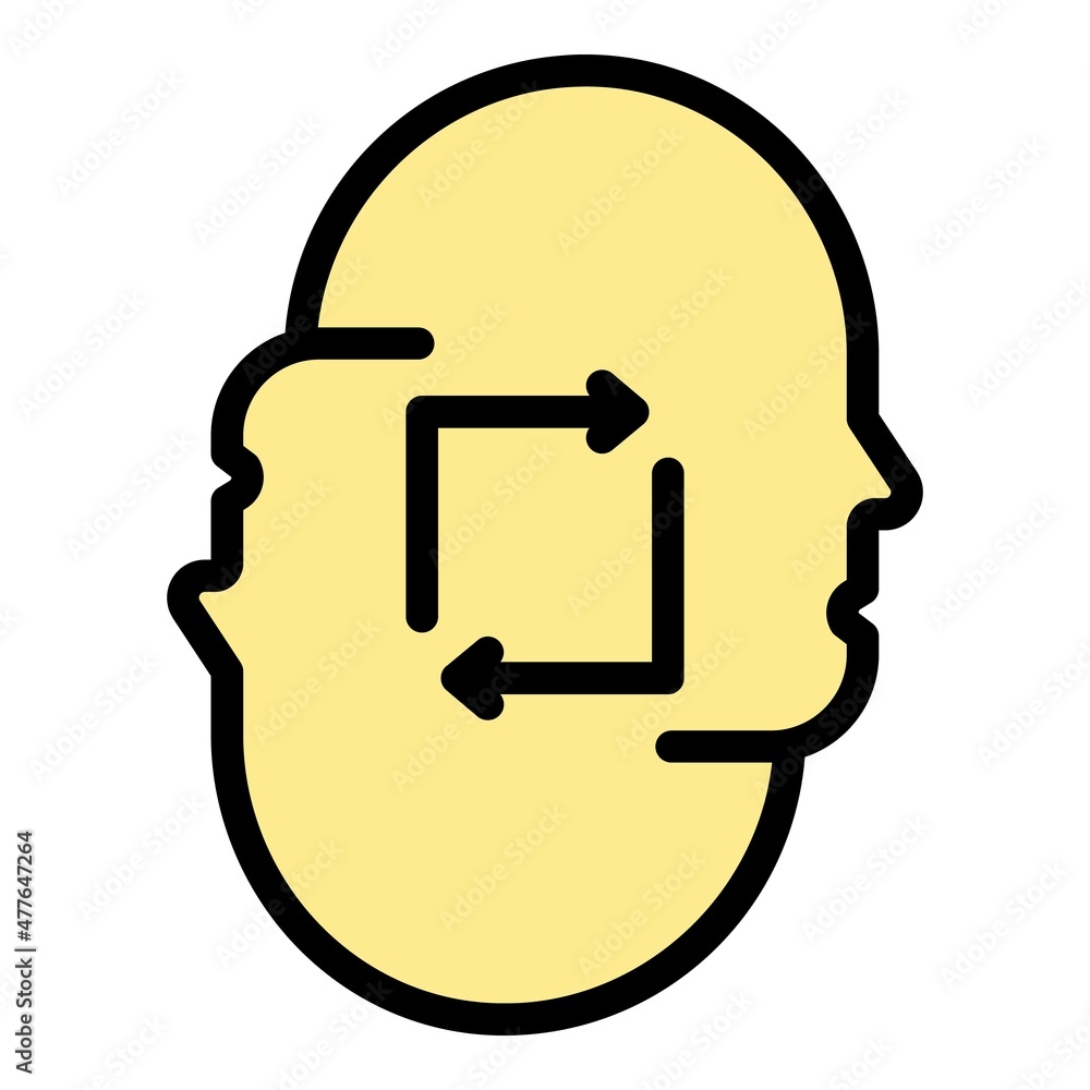 Sticker conversation icon. outline conversation vector icon color flat isolated - Stickers