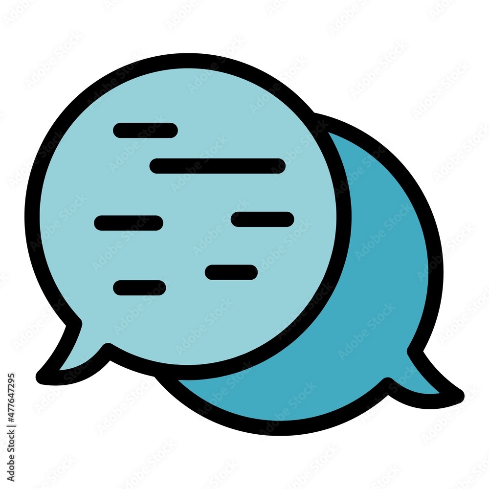 Poster web communication icon. outline web communication vector icon color flat isolated