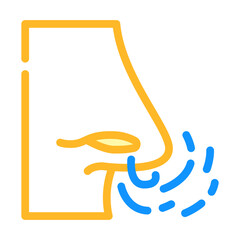 breath meditation color icon vector. breath meditation sign. isolated symbol illustration