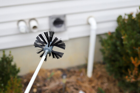 Dryer Vent Cleaning Brush Lint Remover To Clean A Clogged Dryer Outside Vent 