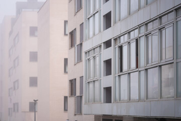 Fototapeta premium Facades in the mist