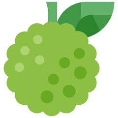 custard apple flat icon