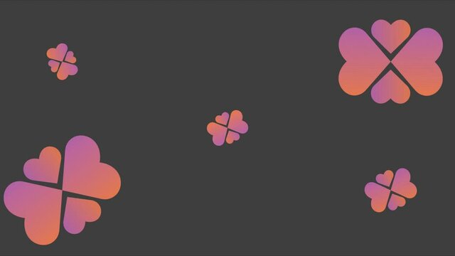 creative art of heart on abstract dark background