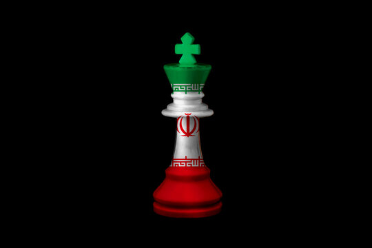 armenia flags paint over on chess king. 3D illustration.