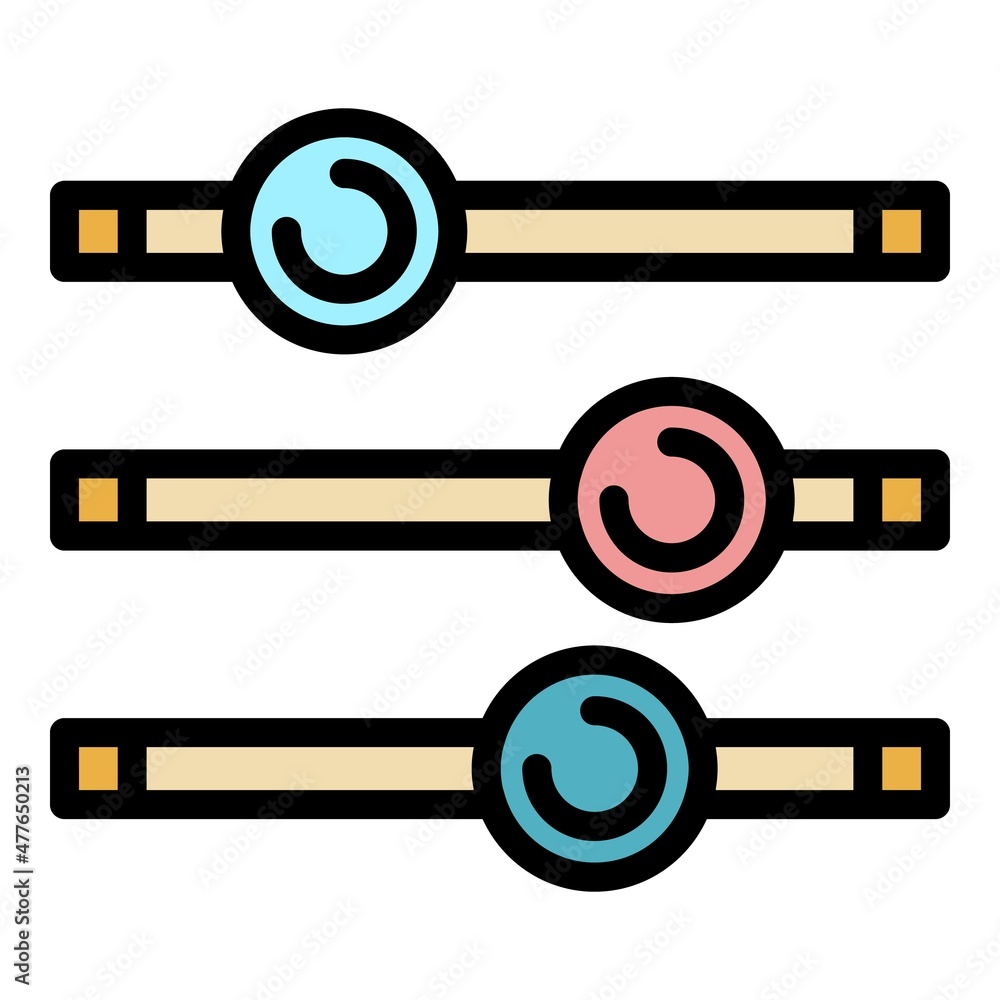 Poster secured control button icon. outline secured control button vector icon color flat isolated