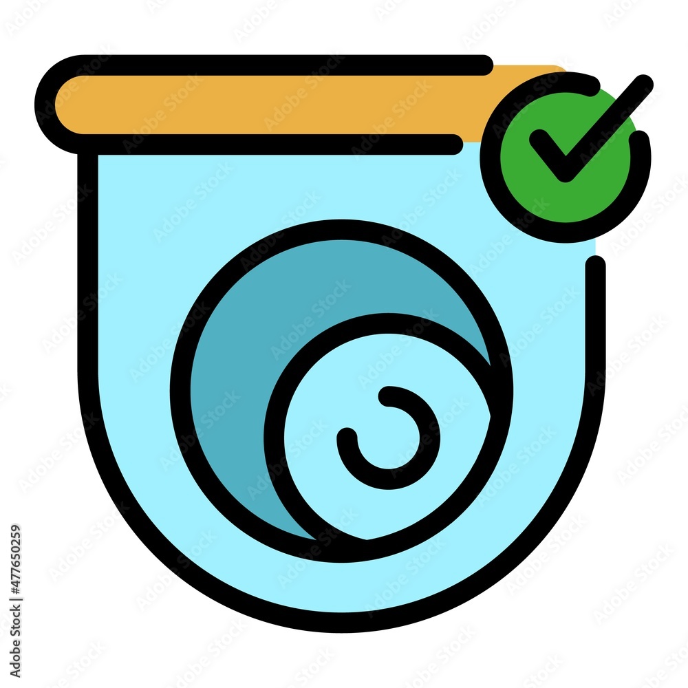 Aufkleber approved control camera icon. outline approved control camera vector icon color flat isolated