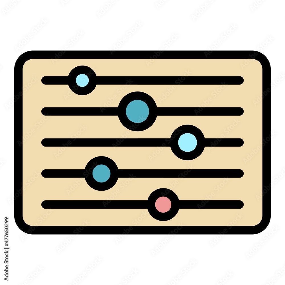 Poster device control buttons icon. outline device control buttons vector icon color flat isolated