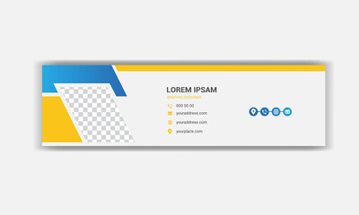 Modern Email Signature layout template banner.