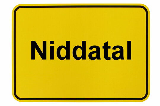 Illustration eines Ortsschildes der Stadt Niddatal