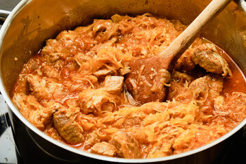 Cooking szekely gulyas