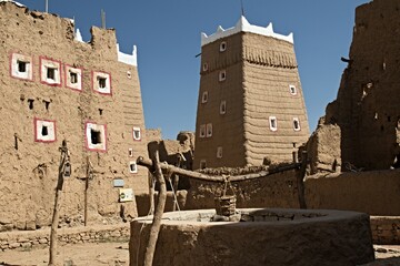 The traditional old village of Dhahran Al Janub is built entirely of unfired bricks. Today the...