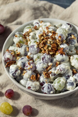 Healthy Organic Creamy Grape Salad