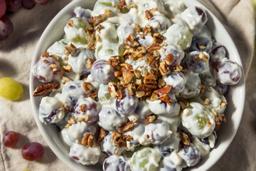 Healthy Organic Creamy Grape Salad