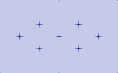 Seamless pattern of large isolated blue abstract star symbols. The pattern is divided by a line of elements of lighter tones. Vector illustration on light blue background