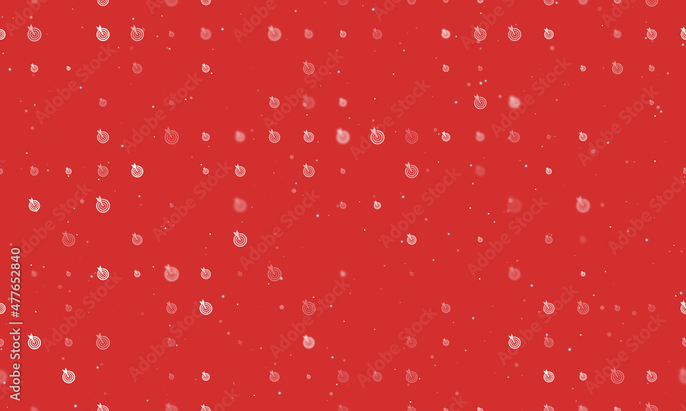 Poster seamless background pattern of evenly spaced white goal symbols of different sizes and opacity. vect