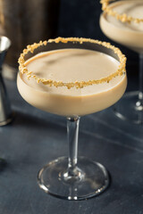 Boozy Festive Gingerbread Martini Cocktail