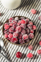 Sweet Red Sugared Cranberries