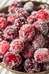 Sweet Red Sugared Cranberries
