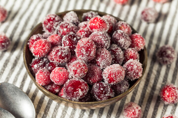 Sweet Red Sugared Cranberries