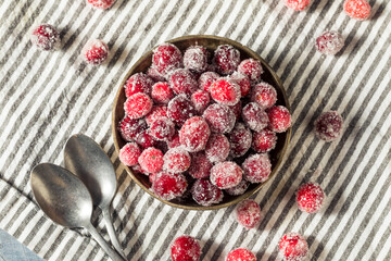 Sweet Red Sugared Cranberries