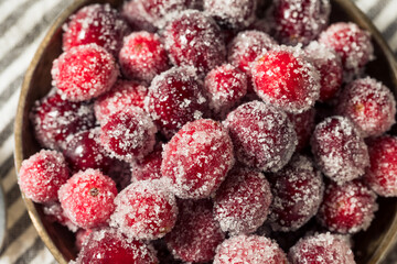 Sweet Red Sugared Cranberries