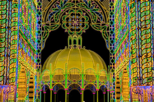  Festival of lights in Scorrano, Salento, South Italy