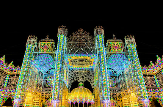  Festival of lights in Scorrano, Salento, South Italy