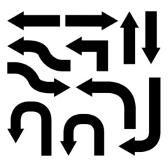 Set of arrows pointing different directions