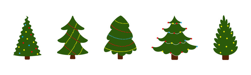 Christmas tree. Christmas tree. Vector image.