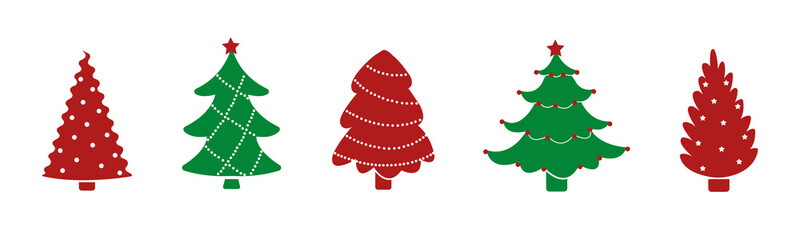 Christmas tree. Christmas tree. Vector image.