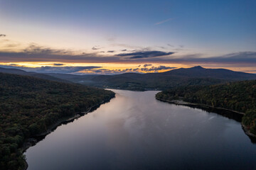 Sunset over the lake