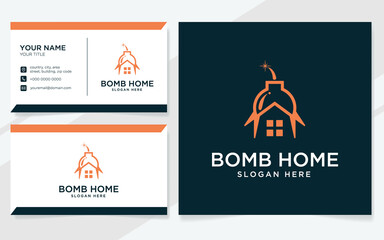Bomb home logo suitable for company with business card template
