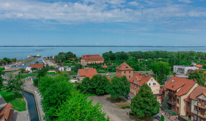 Obraz premium miasto Frombork widok Zalew Wiślany